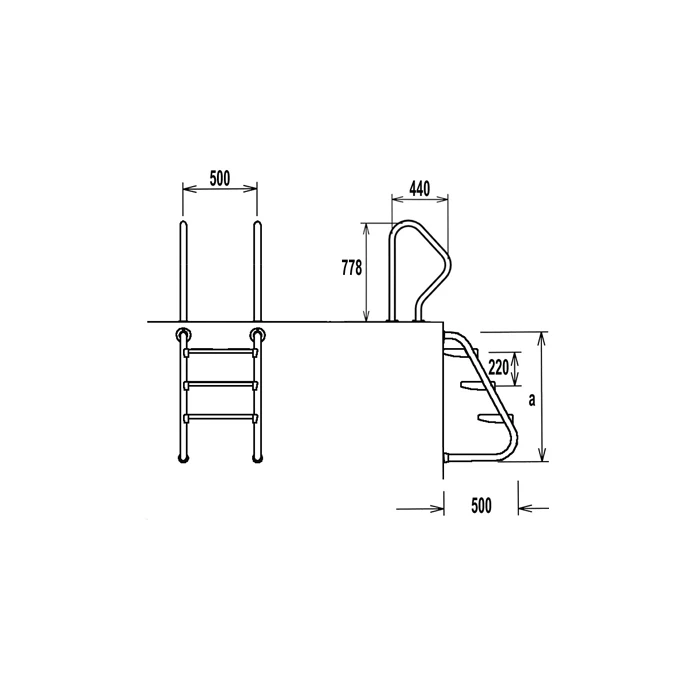 2-delige Veiligheidstrap 4-treden 4 2-delige Veiligheidstrap 4-treden - Afbeelding 2