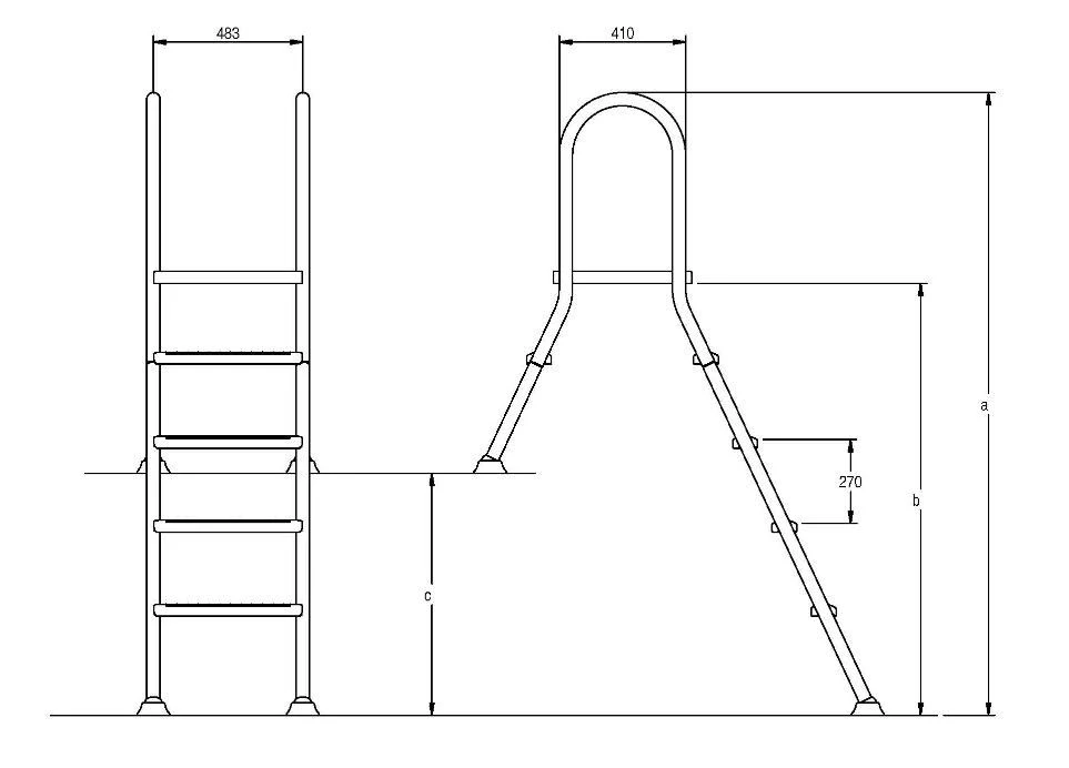 Trap A-frame. 150 Cm Diepte 4 Trap A-frame. 150 Cm Diepte - Afbeelding 2