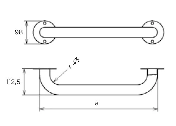 Handrails Recht - 1,5 Mtr. 4 Handrails Recht - 1,5 Mtr. - Afbeelding 2
