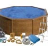 GRE Swim & Fun Wood ø 350 X 120 1 GRE Swim & Fun Wood ø 350 X 120 -GRJ Zwembad Winkel im 2710 basic pool package 300