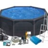 GRE Swim & Fun Black Graphite ø 350 X 120 2 GRE Swim & Fun Black Graphite ø 350 X 120 -GRJ Zwembad Winkel im 2716 basic pool package 300
