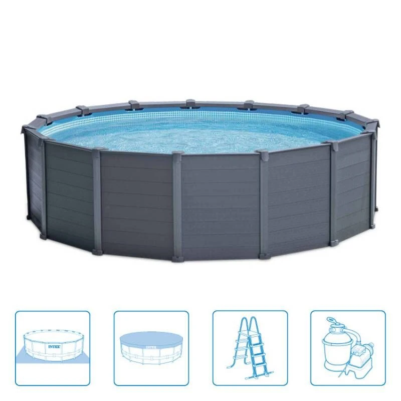 Intex Graphite Pool Ø 478 Cm - 26384 3 Intex Graphite Pool Ø 478 Cm - 26384