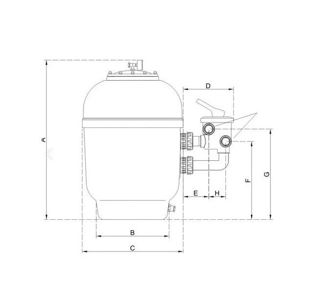 Zandfilter PPG Side Mount Filter 520 3 Zandfilter PPG Side Mount Filter 520