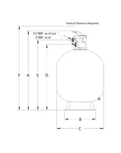 Zandfilter Triton NEO 610mm 8 Zandfilter Triton NEO 610mm -GRJ Zwembad Winkel triton neo top mount dimensions 1 1